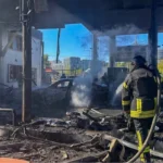 У Києві ворожий дрон влучив у другу за день АЗС
